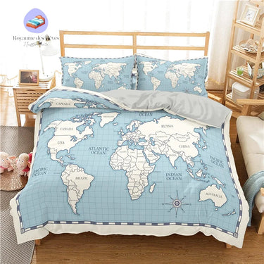 Housse de Couette Planisphère Carte